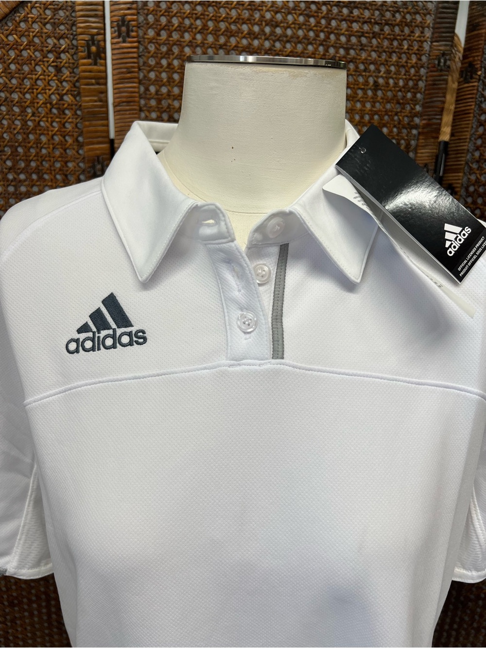 NWT Adidas utility polo white XL top